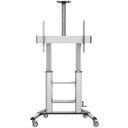 Tripp Lite by Eaton Safe-IT Heavy-Duty Rolling TV Cart with Height-Adjusting Crank Handle for 60 to 100-inch Displays
