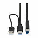 Eaton Tripp Lite Series USB 3.0 SuperSpeed Active Repeater Cable (A to B M/M), 25 ft. (7.6 m)