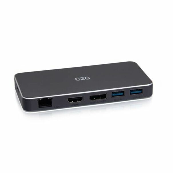 C2G USB-C® 7-in-1 Dual Display MST Docking Station with HDMI®, DisplayPort™, Ethernet, USB, and Power Delivery up to 100W - 4K 60Hz