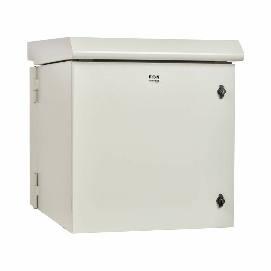 Eaton Tripp Lite Series SmartRack Industrial Enclosure - NEMA 3R, Wall Mount, Metal, Locking, Hinged Back, Fan With Thermal Switch, 28 in. Depth, 12U, Gray