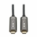 Eaton Tripp Lite Series USB-C AOC Cable (M/M) - USB 3.2 Gen 2 (10 Gbps) Plenum-Rated Fiber Active Optical Cable - Data Only, Backward Compatible, Black, 10 m (33 ft.)