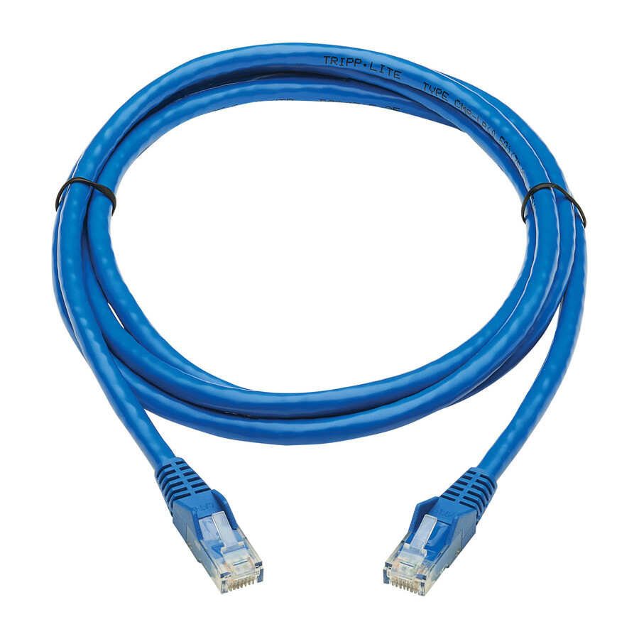 Tripp Lite by Eaton Cat6 Gigabit Snagless Molded UTP Ethernet Cable (RJ45 M/M) PoE CMR-LP Blue 6 ft. (1.83 m)