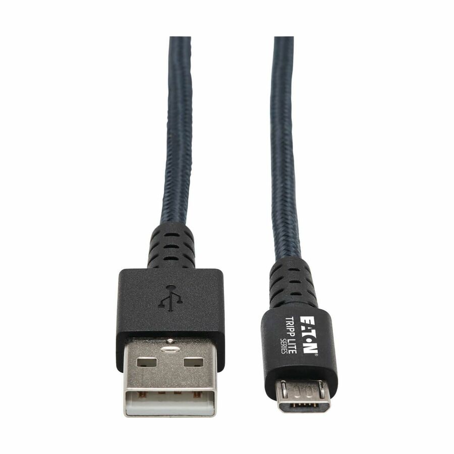 Eaton Tripp Lite Series Heavy-Duty USB 2.0 USB-A to Micro-B Cable - M/M, UHMWPE and Aramid Fibers, Gray, 6 ft. (1.83 m)