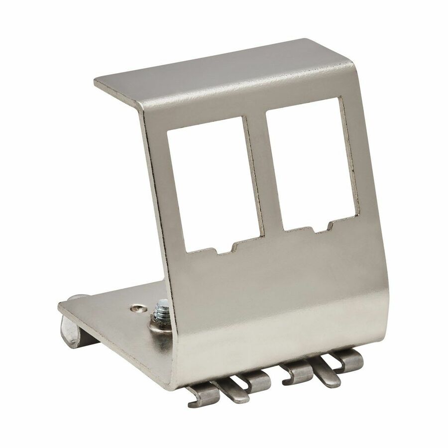 Eaton Tripp Lite Series 2-Port Metal DIN-Rail Mounting Module for Snap-In Keystone Jacks and Couplers, Silver, TAA