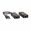 Tripp Lite by Eaton 1-Port USB over Cat5/Cat6 Extender Kit with Power over Cable - USB 2.0 Up to 164.04 ft. (50M) Black