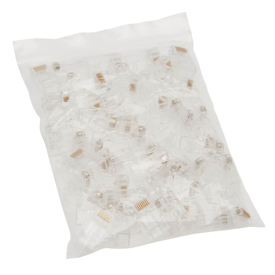 Eaton Tripp Lite Series Cat6 RJ45 Pass-Through UTP Modular Plug, 50 Pack, TAA