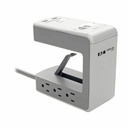Tripp Lite by Eaton 6-Outlet Surge Protector w/2 USB-A (2.4A Shared) & 1 USB-C (3A) - 8 ft. (2.43 m) Cord, 1080 Joules, Desk Clamp