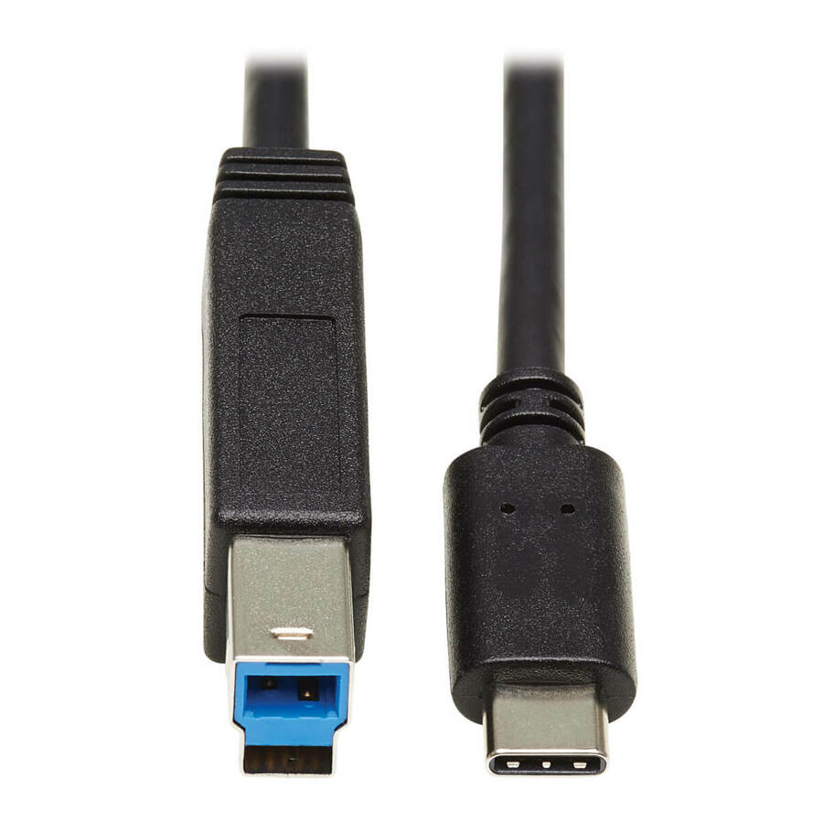 Eaton Tripp Lite Series USB-C to USB-B Cable (M/M) - USB 3.2 Gen 2 (10 Gbps), Thunderbolt 3 Compatible, 20 in. (51 cm)