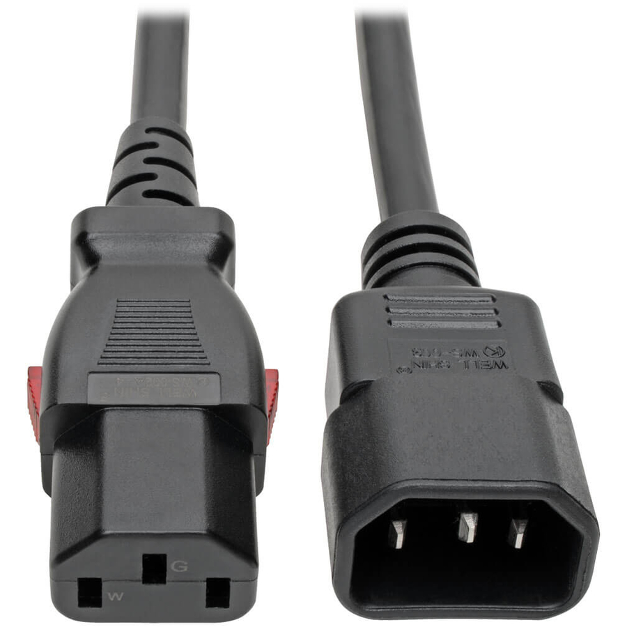 Tripp Lite by Eaton Power Extension Cord Locking C13 to C14 PDU Style - 10A 250V 18 AWG 4 ft. (1.22 m)