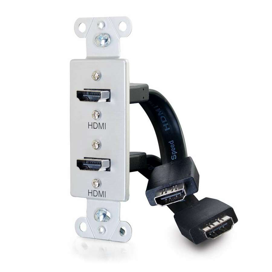 C2G HDMI Pass Through Decorative Wall Plate
