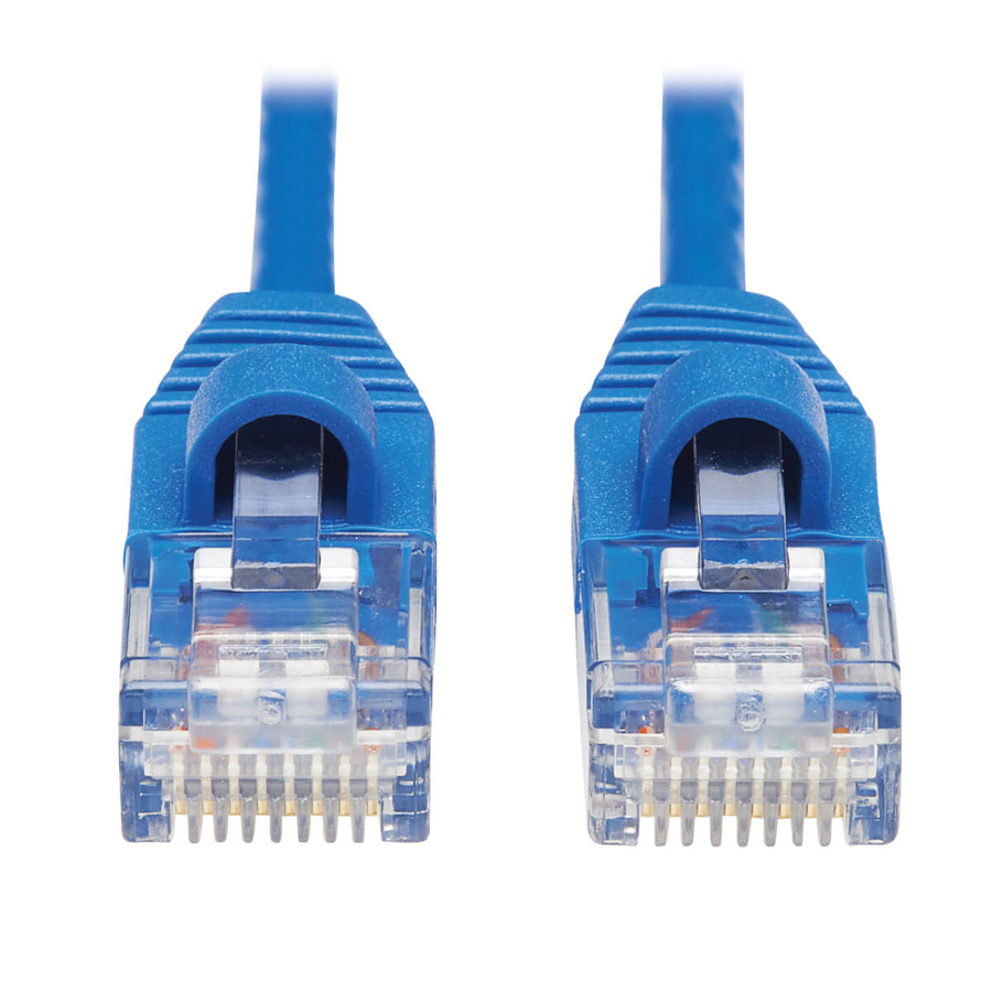 Eaton Tripp Lite Series Cat6a 10G Snagless Molded Slim UTP Ethernet Cable (RJ45 M/M), Blue, 10 ft. (3.05 m)