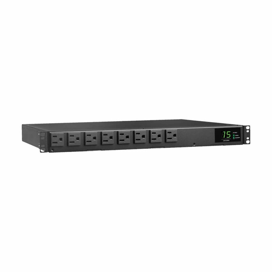 Tripp Lite by Eaton PDU 1.44kW 120V Single-Phase ATS/Local Metered PDU - 8 NEMA 5-15R Outlets Dual 5-15P Inputs 12 ft. Cords 1U TAA
