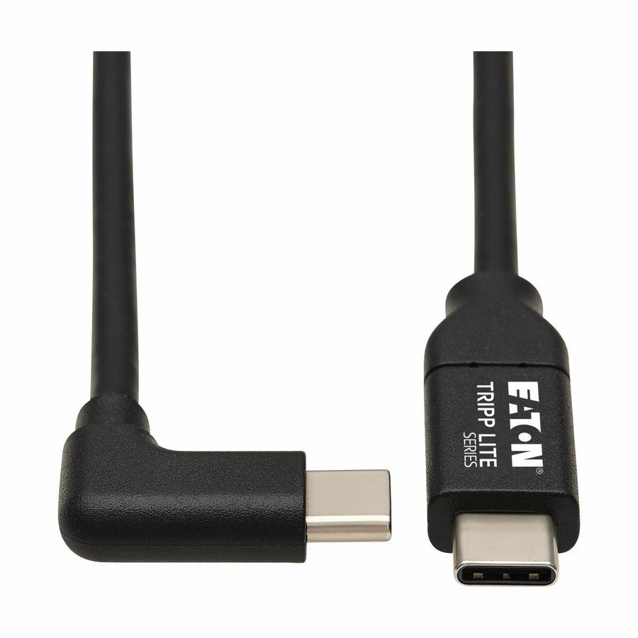 Eaton Tripp Lite Series USB-C Cable (M/M) - USB 2.0, 5A (100W) Rated, Right-Angle Plug, Black, 2 m (6.6 ft.)