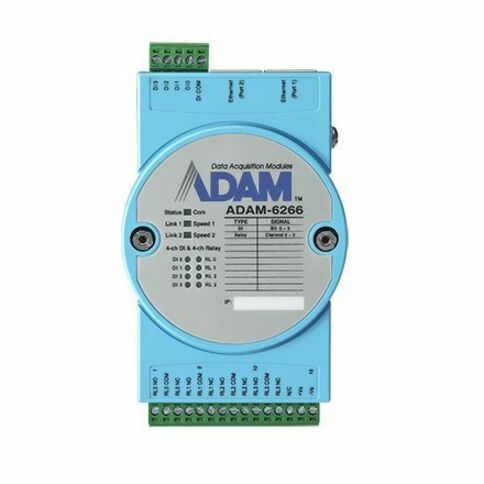 Advantech 4Relay/4DI IoT Modbus/SNMP/MQTT 2Ports Ethernet Remote I/O