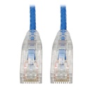 Eaton Tripp Lite Series Cat6 Gigabit Snagless Slim UTP Ethernet Cable (RJ45 M/M), PoE, Blue, 8-in. (20.32 cm)