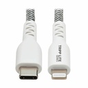 Eaton Tripp Lite Series Heavy-Duty USB-C to Lightning Sync/Charge Cable, MFi Certified - M/M, USB 2.0, 10 ft. (3.05 m)