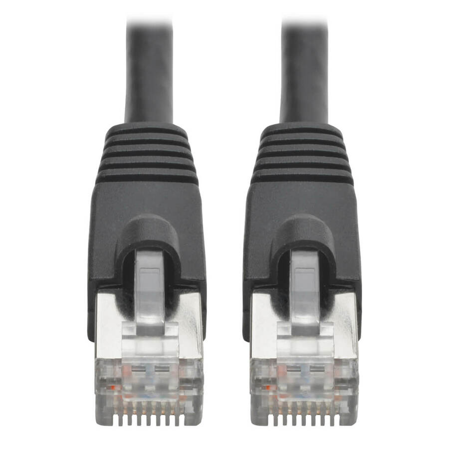 Tripp Lite by Eaton Cat6a 10G Snagless Shielded STP Ethernet Cable (RJ45 M/M) PoE Black 12 ft. (3.66 m)