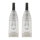 Eaton Tripp Lite Series Cat6 Gigabit Snagless Slim UTP Ethernet Cable (RJ45 M/M), PoE, Black, 8-in. (20.32 cm)