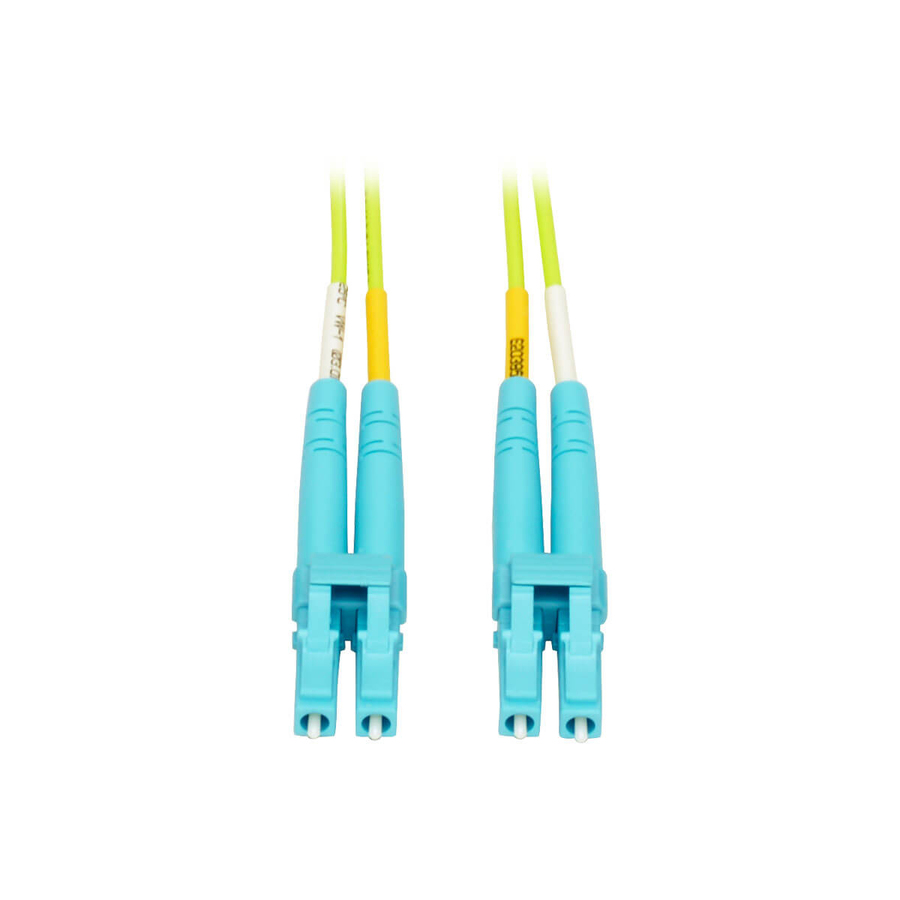 Eaton Tripp Lite Series 100G Duplex Multimode 50/125 OM5 LSZH Fiber Optic Cable (LC/LC), Lime Green, 2 m