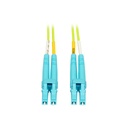 Eaton Tripp Lite Series 100G Duplex Multimode 50/125 OM5 LSZH Fiber Optic Cable (LC/LC), Lime Green, 2 m