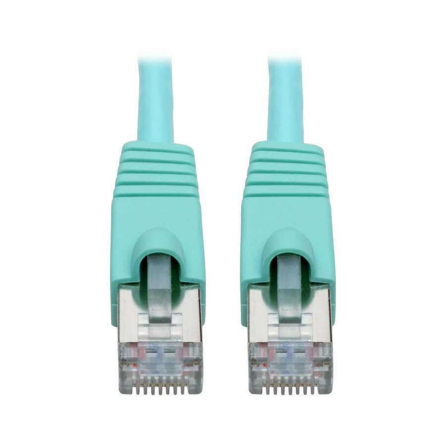 Tripp Lite by Eaton Cat6a 10G Snagless Shielded STP Ethernet Cable (RJ45 M/M) PoE Aqua 10 ft. (3.05 m)