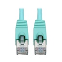 Tripp Lite by Eaton Cat6a 10G Snagless Shielded STP Ethernet Cable (RJ45 M/M) PoE Aqua 10 ft. (3.05 m)