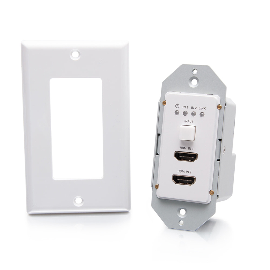 C2G 1-Gang Dual HDMI HDBaseT Wall Plate Transmitter RS232 over Cat Extender