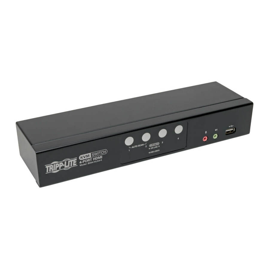 Eaton Tripp Lite Series 4-Port HDMI/USB KVM Switch with Audio/Video and USB Peripheral Sharing