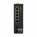 Eaton Tripp Lite Series 5-Port Lite Managed Industrial Gigabit Ethernet Switch - 10/100/1000 Mbps, PoE+ 30W, 2 GbE SFP Slots, -10° to 60°C, DIN Mount, TAA