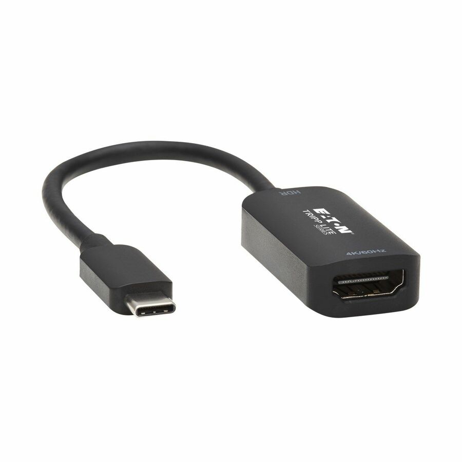 Eaton Tripp Lite Series USB-C to HDMI Active Adapter Cable (M/F), 4K 60 Hz, HDR, 4:4:4, DP 1.4 Alt Mode, HDCP 2.2, Black, 6 in. (15.2 cm)