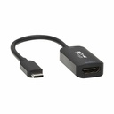 Eaton Tripp Lite Series USB-C to HDMI Active Adapter Cable (M/F), 4K 60 Hz, HDR, 4:4:4, DP 1.4 Alt Mode, HDCP 2.2, Black, 6 in. (15.2 cm)