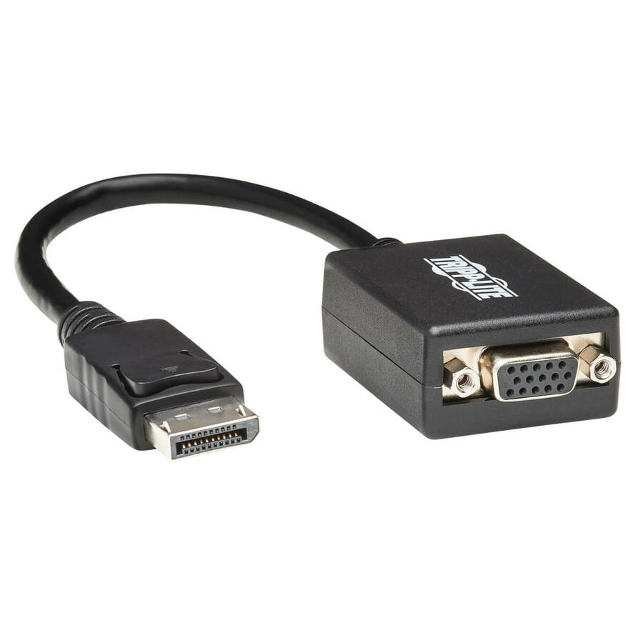 Eaton Tripp Lite Series DisplayPort to VGA Active Adapter Video Converter (M/F), 6-in. (15.24 cm), 50 Pack