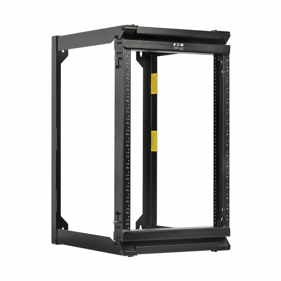 Eaton Tripp Lite Series SmartRack 16U Wall-Mount 2-Post Open Frame Rack, Hinged Front, Heavy Duty