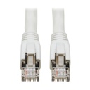 Eaton Tripp Lite Series Cat8 25G/40G Certified Snagless Shielded S/FTP Ethernet Cable (RJ45 M/M), PoE, White, 6 ft. (1.83 m), TAA