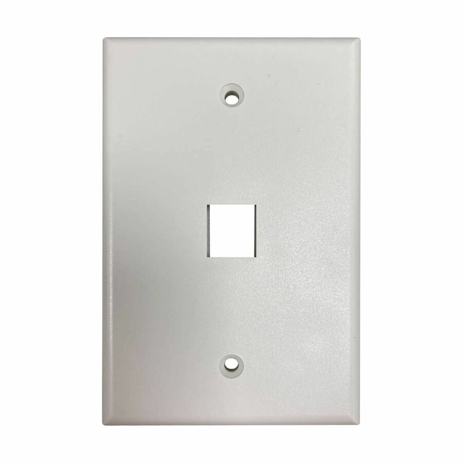 Eaton Tripp Lite Series Safe-IT 1-Port Single-Gang Keystone Wall Plate, Antibacterial, Ivory Matte, TAA