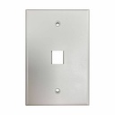 Eaton Tripp Lite Series Safe-IT 1-Port Single-Gang Keystone Wall Plate, Antibacterial, Ivory Matte, TAA