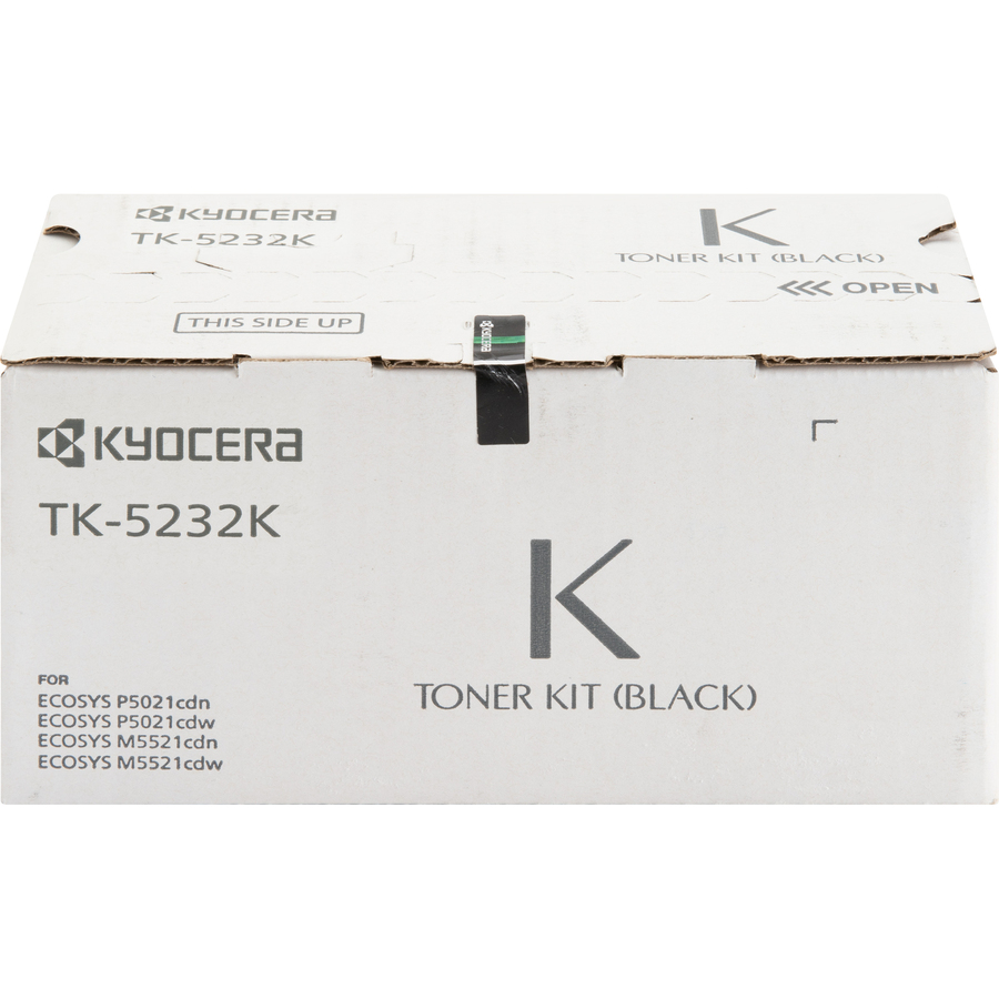Kyocera TK-5232K Original High Yield Laser Toner Cartridge - Black - 1 Each