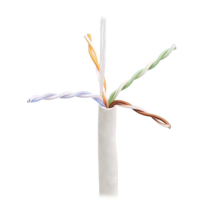 Eaton Tripp Lite Series Cat6 Gigabit Solid Core UTP Bulk Ethernet Cable, CMP-LP 0.5A Plenum, 100W PoE/PoE++, White, 1000 ft. (304.8 m)
