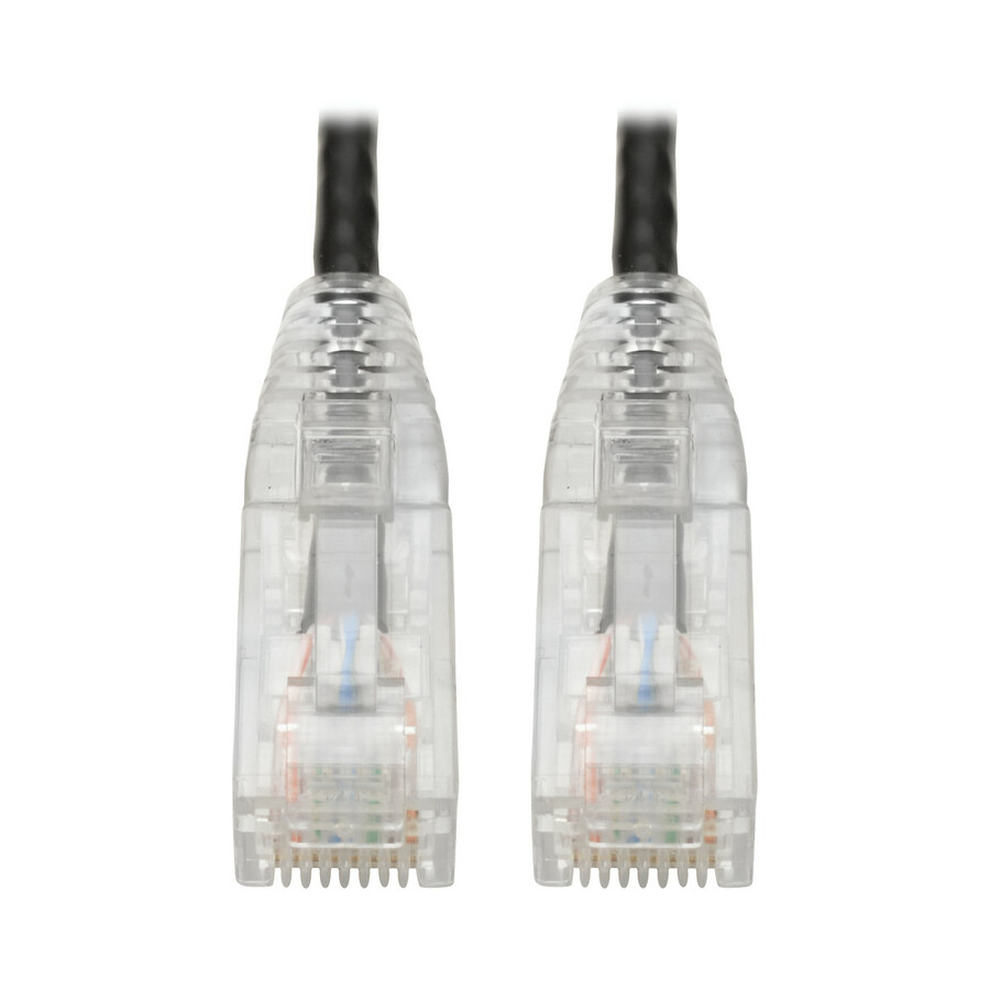 Tripp Lite by Eaton Cat6 Gigabit Snagless Slim UTP Ethernet Cable (RJ45 M/M) PoE Black 1 ft. (0.31 m)
