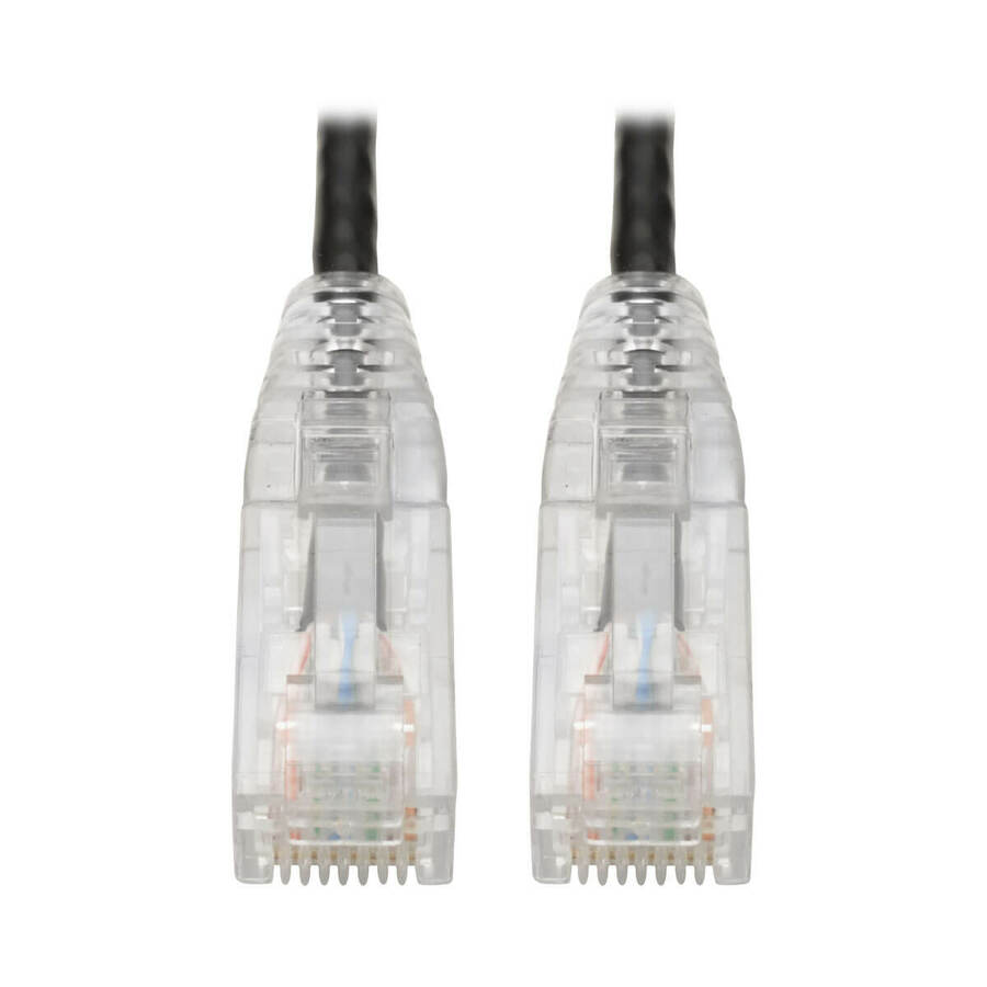 Tripp Lite by Eaton Cat6 Gigabit Snagless Slim UTP Ethernet Cable (RJ45 M/M) PoE Black 1 ft. (0.31 m)