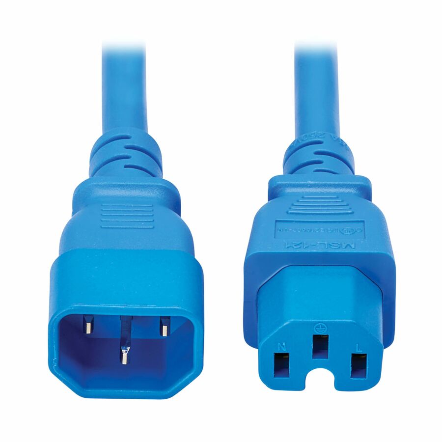 Tripp Lite by Eaton series Power Cord C14 to C15 - Heavy-Duty, 15A, 250V, 14 AWG, 10 ft. (3.1 m), Blue