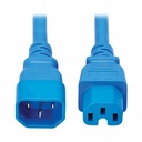 Tripp Lite by Eaton series Power Cord C14 to C15 - Heavy-Duty, 15A, 250V, 14 AWG, 10 ft. (3.1 m), Blue