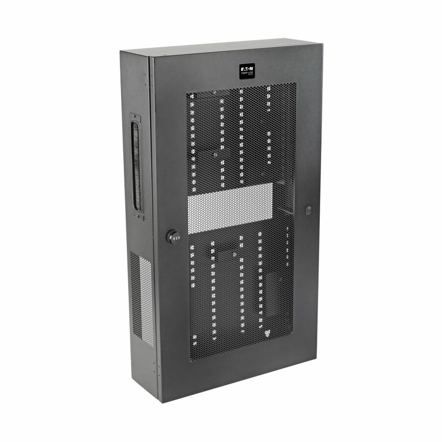 Tripp Lite by Eaton SmartRack 3U Low-Profile Vertical-Mount Switch-Depth Wall-Mount Structured Wiring Enclosure Adjustable Equipment Brackets