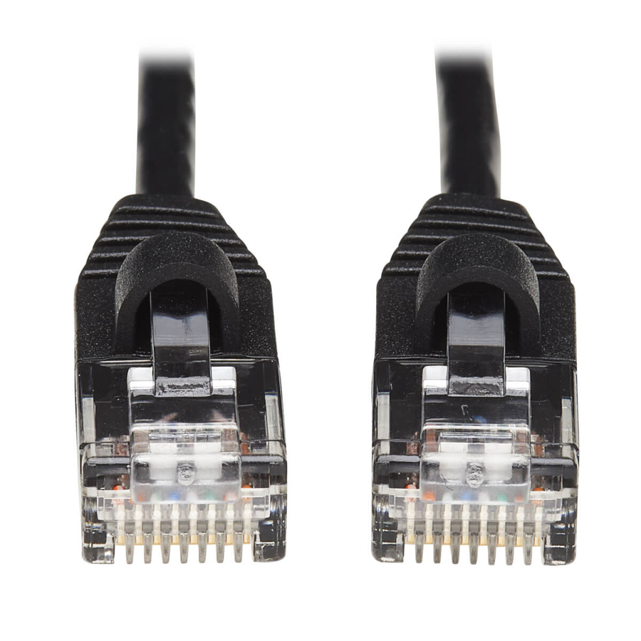 Eaton Tripp Lite Series Cat6a 10G Snagless Molded Slim UTP Ethernet Cable (RJ45 M/M), Black, 20 ft. (6.09 m)