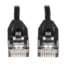 Eaton Tripp Lite Series Cat6a 10G Snagless Molded Slim UTP Ethernet Cable (RJ45 M/M), Black, 20 ft. (6.09 m)
