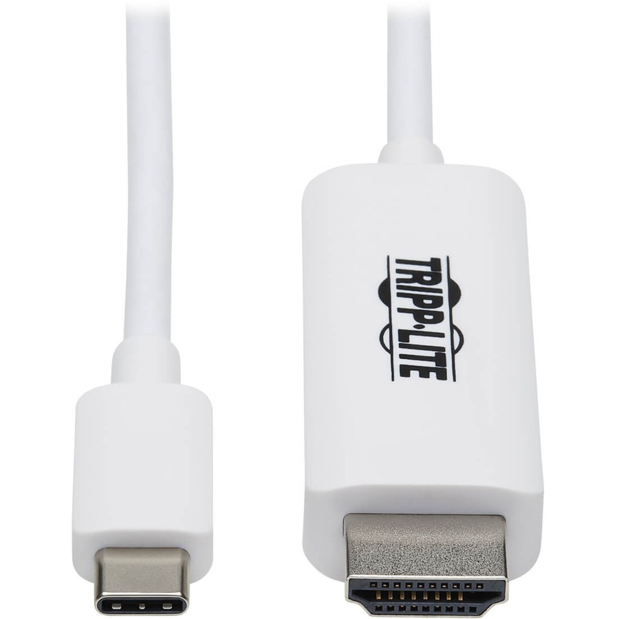 Eaton Tripp Lite Series USB-C to HDMI Adapter Cable (M/M), 4K, 4:4:4, Thunderbolt 3 Compatible, White, 6 ft. (1.8 m)