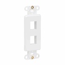 Eaton Tripp Lite Series Center Plate Insert, Decora Style - Vertical, 2 Ports, TAA