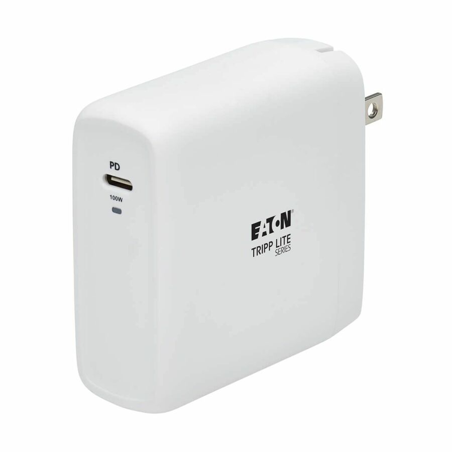 Eaton Tripp Lite Series Compact 1-Port USB-C Wall Charger - GaN Technology, 100W PD3.0 Charging, White