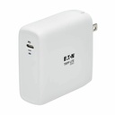 Eaton Tripp Lite Series Compact 1-Port USB-C Wall Charger - GaN Technology, 100W PD3.0 Charging, White