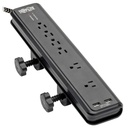 Tripp Lite by Eaton Safe-IT 6-Outlet Surge Protector 2 USB Charging Ports 8 ft. Cord 5-15P Plug 2100 Joules Antimicrobial Protection Black